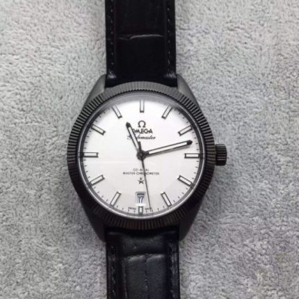 Replica Omega Globemaster Master DLC White Dial Leather Strap A8900