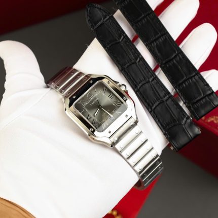 Cartier Santos Replica 11 Watch Gray Dial AF Factory 39.8mm