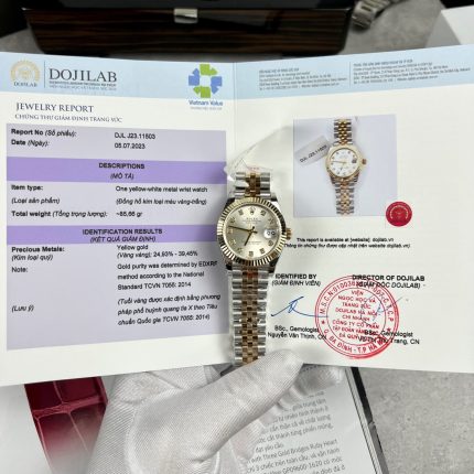 Rolex DateJust Replica Watch 18K Gold Wrapped White Dial GM Factory 31mm