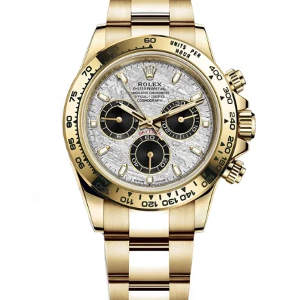 Rolex Daytona Yellow Gold Meteorite   Black Dial 116508(1:1 replica)