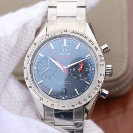 Replica Omega OMF Speedmaster 57 Co-Axial Blue Dial SS Bracelet A9300