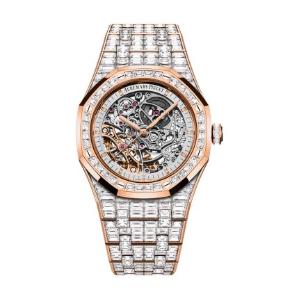 Audemars Piguet Replica Royal Oak Double Balance Wheel Openworked 41Mm Rose Gold Diamond Pave 15417Or.Zz.1267Or.01(1:1 replica)