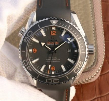 Replica Omega Planet Ocean Professional Ceramic Bezel 45mm OMF Orange Marker Rubber Strap A8500