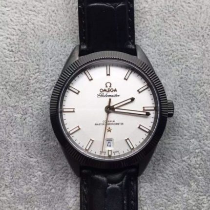 Replica Omega Globemaster Master DLC RG White Dial Leather Strap A8900