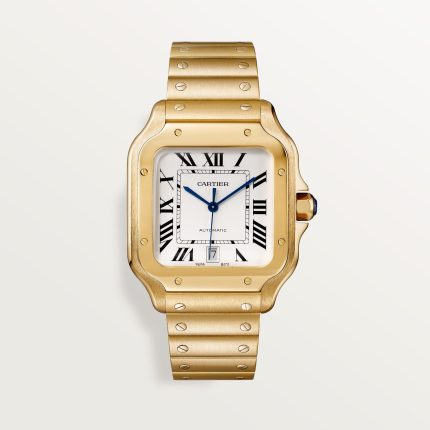 Fake cartier watch Santos large model mechanical movement Santos De Cartier Large Yellow Gold WGSA0029 GF(1:1 replica)