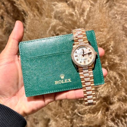 Rolex Best Replica Watch Day-Date Dial Mother Of Pearl Custom Gold Wrapped GMF 40mm