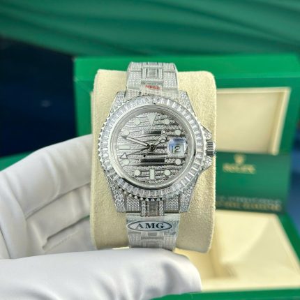 Rolex GMT-Master II Copies Watch Full Stone CZ AMG Factory 40mm