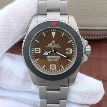 Replica Rolex Submariner Commando Gray Dial Ceramic Bezel SS Bracelet A2836