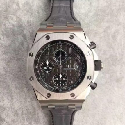 Replica Audemars Piguet JF Royal Oak Offshore Gray Theme Gray Leather Strap A3126