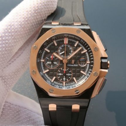 Replica Audemars Piguet JF Royal Oak Offshore 2017 RG Updated Black Ceramic Bezel A3126