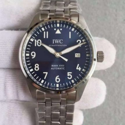 Replica IWC MKF Mark XVIII Le Petit Prince Blue Dial SS Bracelet A2892