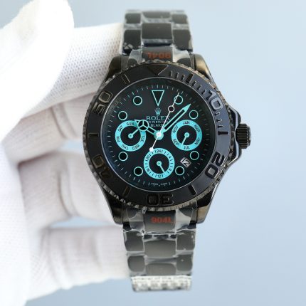 Rolex All Black Yacht Series - Versatile Limited Edition - Maximum Configuration - 40MM - Cyan(1:1 replica)