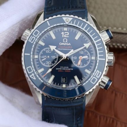 Replica Omega Planet Ocean Master Chronometer OMF Blue LiquidMetal Blue Leather A9900