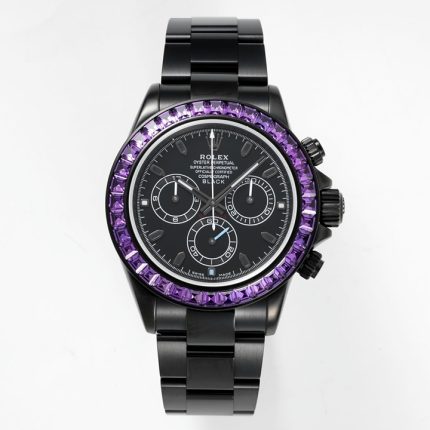 Rolex Daytona Blaken with Black DLC Coating - Modified Blue Diamond - Black(1:1 replica)