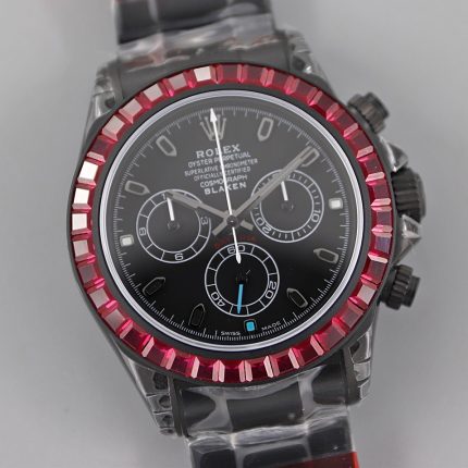 Rolex Daytona Ice Blue Di-Ruby Diamond Conversion-Black(1:1 replica)