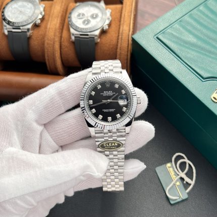 Rolex DateJust 126334 Replica Watch Black Dial With Diamond Clean Factory 41mm