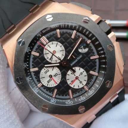 Replica Audemars Piguet JF Royal Oak Offshore RG 26400RO Black Ceramic Bezel A3126