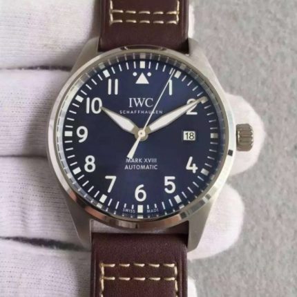 Replica IWC MKF Mark XVIII Le Petit Prince Blue Dial Leather Strap A2892