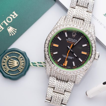 Rolex DateJust Replica 1:1 Watch Full Diamond Moissanite 41mm