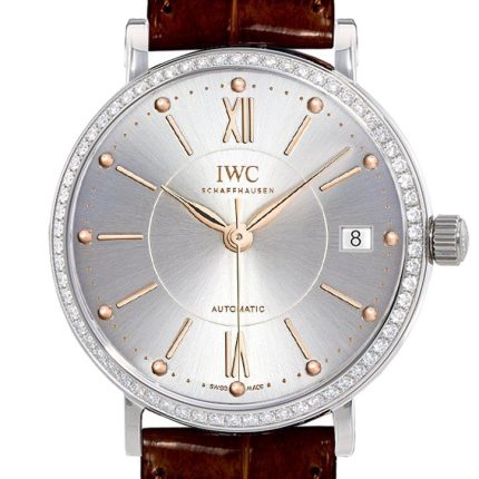 IWC Portofino Automatic Silver Dial Diamond 37mm Men's Watch IW458103(1:1 replica)