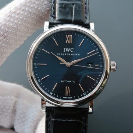 Replica IWC MK Portofino IW356512 Automatic Blue Dial Leather Strap