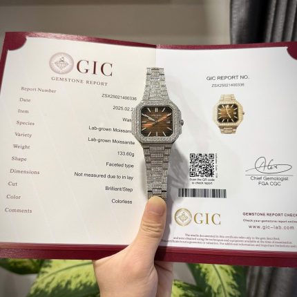 Patek Philippe Cubitus 5821 Dial Brown Custom Full Diamonds Moissanite Hong Kong 45mm