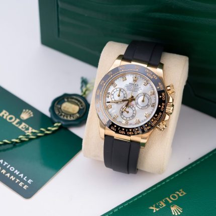 Rolex Cosmograph Daytona Custom Mother Of Pearl   Moissanite Diamonds Dial 40mm
