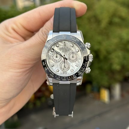 Rolex Best Replica Watch Daytona Mother Of Pearl   Moissanite Diamonds Dial 40mm