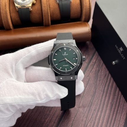 Hublot Classic Fusion Ceramic Replica Watch Green Dial JJZ 42mm