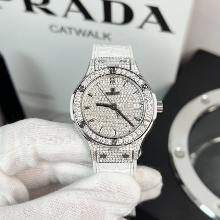 Hublot Replica 1:1 Watch Full Moissanite Diamond White HBF 38mm