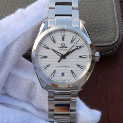 Replica Omega XF Seamaster CO-AXIAL Master Chronometer White Textured Dial SS Bracelet A8900