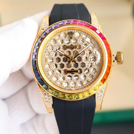Rolex Rainbow Diamonds Logbook Full Diamonds Tudor Edition Luxury 18k Nanotechnology - 41MM(1:1 replica)