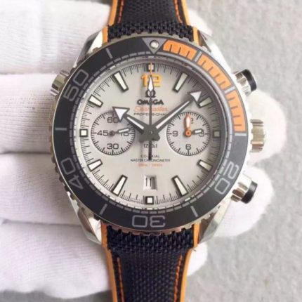Replica Omega Planet Ocean Master Chronometer Chrono SS Gray Dial Black Nylon Strap A9900