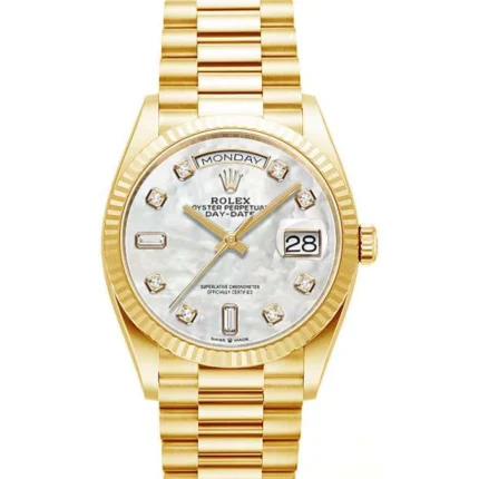 Rolex Day-Date 128238 Yellow Gold Mother Of Pearl Dial Replica