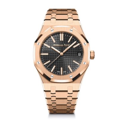 Audemars Piguet Replica AP Watch Royal Oak Selfwinding ??50th Anniversary?? 41mm Rose Gold Black Dial 15510OR.OO.1320OR.02-APS(1:1 replica)