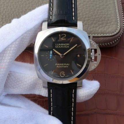 Replica Panerai ZF PAM1392 Black Dial Black Leather Strap P9010