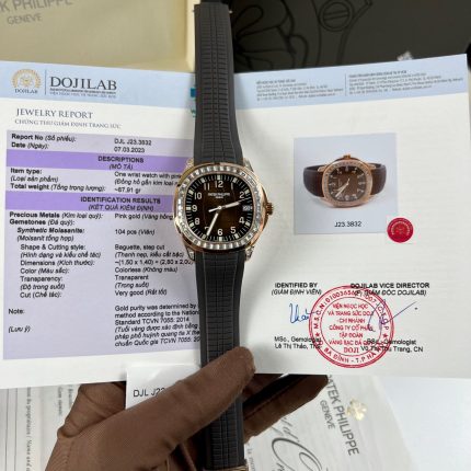 Patek Philippe Aquanaut 5167R Replica Watch Gold Wrapped Moissanite 40mm