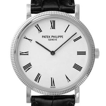 Patek Philippe Calatrava White Dial 18k White Gold 36mm Men's Watch 5120G(1:1 replica)