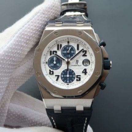 Replica Audemars Piguet JF Royal Oak Offshore Navy Blue Leather Strap A3126
