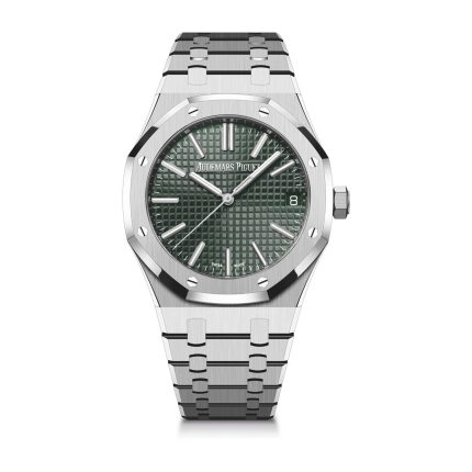Audemars Piguet Replica Watch Royal Oak Selfwinding ??50th Anniversary?? 41mm Stainless Steel Green Dial 15510ST.OO.1320ST.04-ZF(1:1 replica)