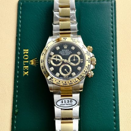 Rolex Replica 1:1 Watch Daytona 126508 Black Dial Demi Strap Factory Clean 40mm