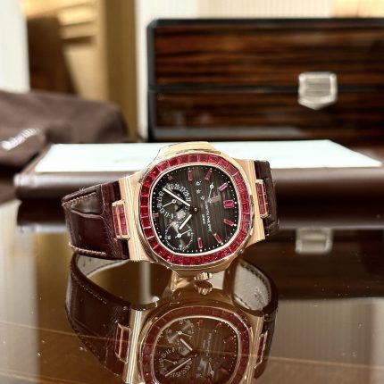 Patek Philippe Nautilus 5724 Gold Wrapped With Ruby Bezel 40mm