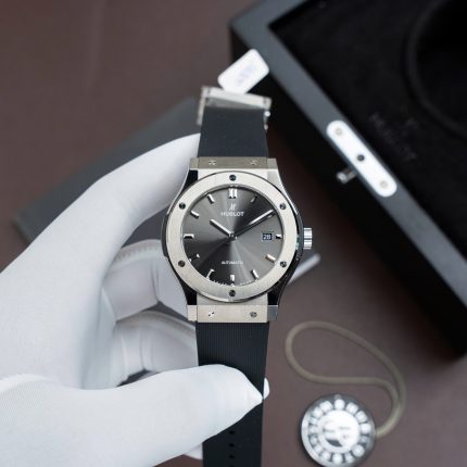 Hublot Classic Fusion Titanium Gray Dial Replica Watches Movement SW300 Rubber Strap 42mm