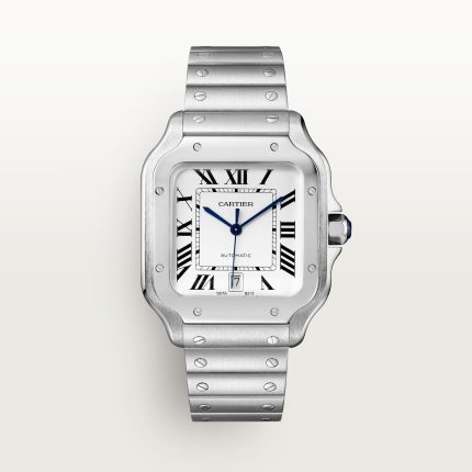 Fake cartier watch Santos large model mechanical movement Silver Dial Stainless Steel WSSA0018 BVF(1:1 replica)