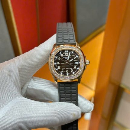Patek Philippe Luxury Fake Watches Aquanaut 5067 Brown Rubber Strap Quartz Movement PPF Factory 35,6mm