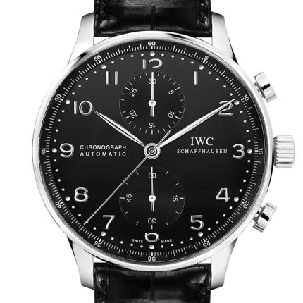IWC Portuguese Automatic Chronograph Black Dial Men's Watch IW371447(1:1 replica)