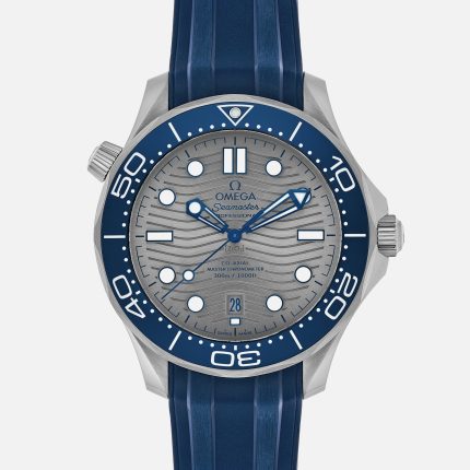 Seamaster Diver 300M Co-Axial Master Chronometer 42mm Grey Dial On Rubber Strap(1:1 replica)