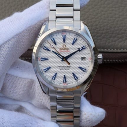 Replica Omega Seamaster 150M Ryder Cup White Textured Dial SS Bracelet A8500