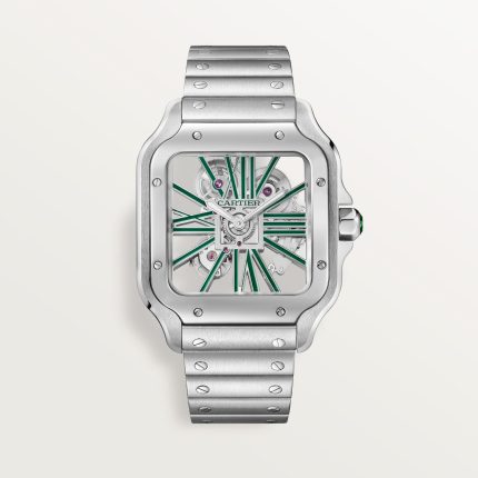 fake cartier watch Santos skeleton large model Manufacture mechanical movement with manual winding caliber(1:1 replica)