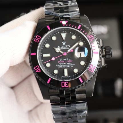 Rolex Dark Legend Submariner - DLC Black Finish - 40MM - Rose Red(1:1 replica)